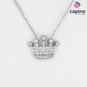 Сребърно колие корона Fabrizia