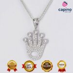 Сребърно колие корона Pina - 1