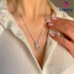 Сребърно колие котва Donna - 1