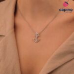 Сребърно колие котва Donna - 3