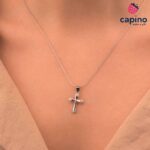 Сребърно колие кръст Aria - 2