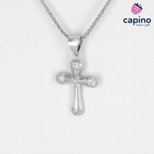 Сребърно колие кръст Aria