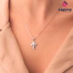 Сребърно колие кръст Cecilia - 2