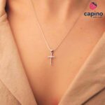 Сребърно колие кръст Etta - 1