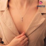 Сребърно колие кръст Etta - 2
