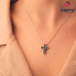 Сребърно колие кръст Fernanda - 2