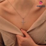 Сребърно колие кръст Francesca - 2