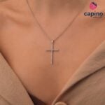 Сребърно колие кръст Francesca - 3