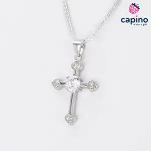 Сребърно колие кръст Kredo