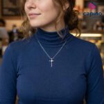 Сребърно колие кръст Lucia - 7