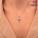 Сребърно колие кръст Raffaella - 1