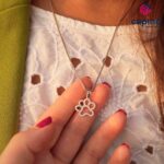 Сребърно колие лапичка Stefani - 1