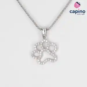 Сребърно колие лапичка Stefani