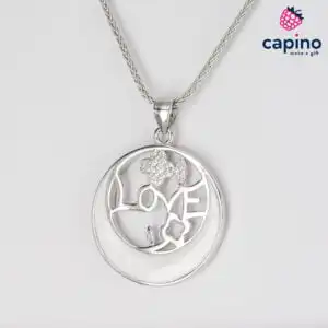 Сребърно колие love Tina