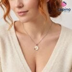 Сребърно колие маргаритка Maurilio - 3