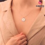 Сребърно колие маргаритка Stella - 1