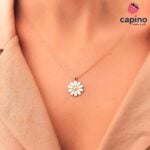 Сребърно колие маргаритка Stella - 2