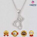Сребърно колие мече Carolina - 3