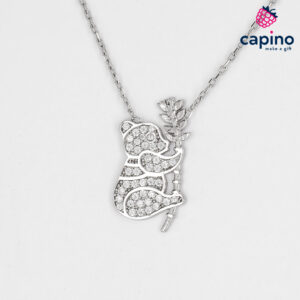 Сребърно колие мече Caterina