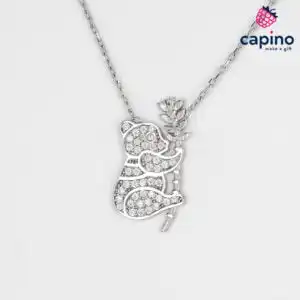 Сребърно колие мече Caterina