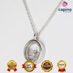 Сребърно колие пеперуда Dina - 1