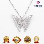 Сребърно колие пеперуда Valentina - 2