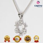 Сребърно колие пеперуди Diana - 2