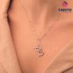 Сребърно колие сърца със стрела Rita - 2