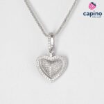 Сребърно колие сърце Annunziata