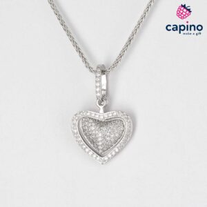 Сребърно колие сърце Annunziata