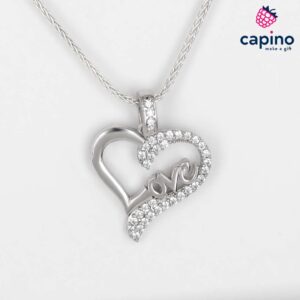 Сребърно колие сърце Cassandra