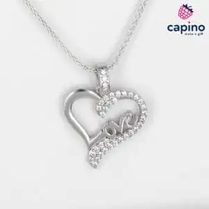 Сребърно колие сърце Cassandra