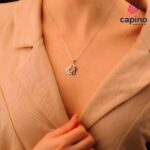 Сребърно колие сърце Eugenia - 1