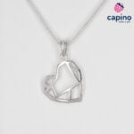 Сребърно колие сърце Eugenia