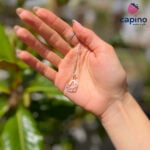Сребърно колие сърце Eugenia - 2