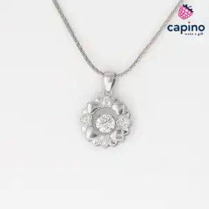 Сребърно колие сърце Germana