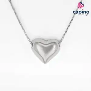 Сребърно колие сърце Gianna - 2