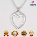 Сребърно колие сърце Giorgia - 2