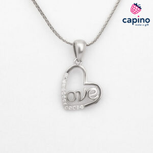 Сребърно колие сърце Love Claudia