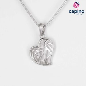 Сребърно колие сърце Maria Sole