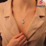 Сребърно колие сърце Milena - 1