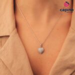 Сребърно колие сърце Milena - 2
