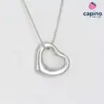 Сребърно колие сърце Ornella