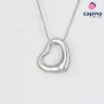Сребърно колие сърце Ornella - 2