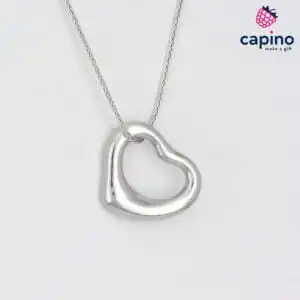 Сребърно колие сърце Ornella