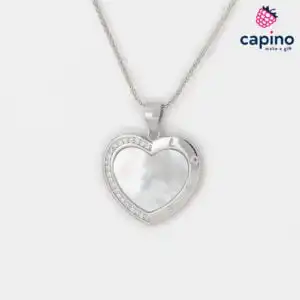 Сребърно колие сърце Paulina
