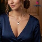 Сребърно колие сърце Paulina - 5