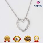 Сребърно колие сърце Romina - 3