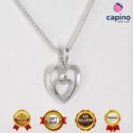 Сребърно колие сърце Rossana - 3
