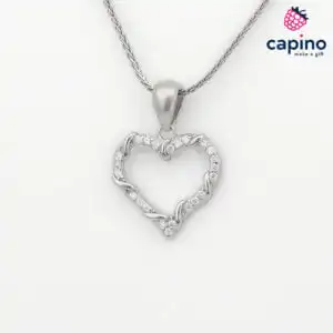 Сребърно колие сърце Tatiana
